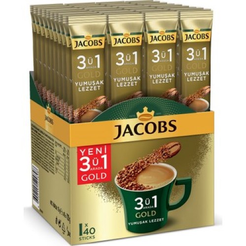 3'ü 1 ARADA JACOBS GOLD YUMUŞAK LEZZET 40 x 18 gr 3'ü 1 ARADA JACOBS GOLD YUMUŞAK LEZZET 40 x 18 gr