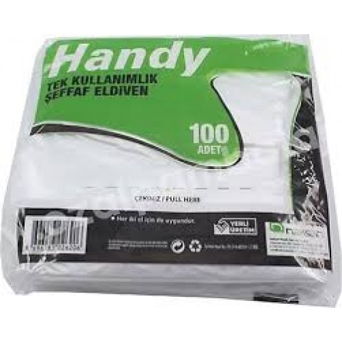 ELDİVEN ŞEFFAF HANDY 100 ADET x 100 PAKET ELDİVEN ŞEFFAF HANDY 100 ADET x 100 PAKET
