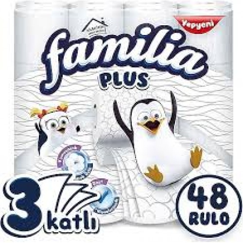 FAMİLİA EV TİPİ TUVALET KAĞIDI 3 KAT 48'Lİ FAMİLİA EV TİPİ TUVALET KAĞIDI 3 KAT 48'Lİ