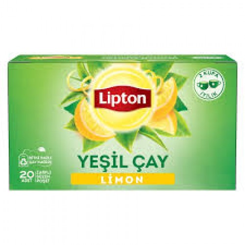 LİPTON YEŞİL ÇAY LİMONLU BARDAK BİTKİ ÇAYI 20'li LİPTON YEŞİL ÇAY LİMONLU BARDAK BİTKİ ÇAYI 20'li