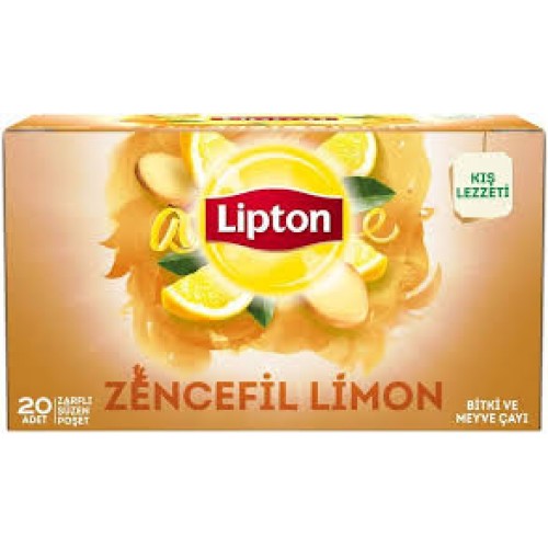 LİPTON ZENCEFİL LİMON BARDAK POŞET ÇAY 20'li LİPTON ZENCEFİL LİMON BARDAK POŞET ÇAY 20'li