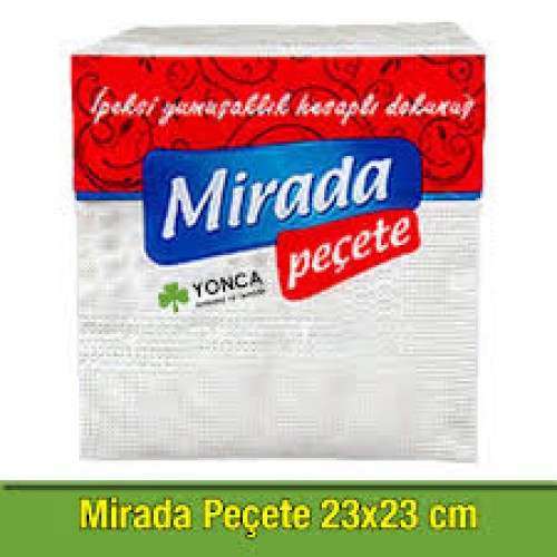 MİRADA KARE PEÇETE 23 CM 100 YAPRAK X 32 PAKET MİRADA KARE PEÇETE 23 CM 100 YAPRAK X 32 PAKET