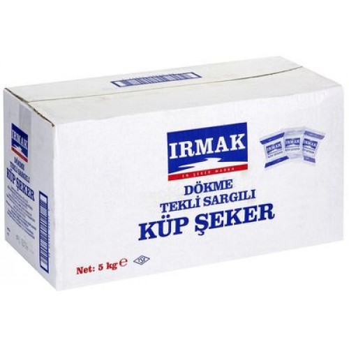 IRMAK ÇİFT SARGILI KÜP ŞEKER 5KG IRMAK ÇİFT SARGILI KÜP ŞEKER 5KG